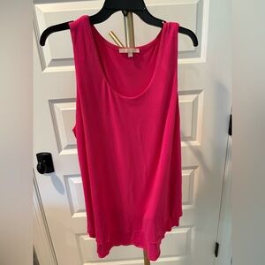 Joan Vass Pink Sleeveless Tank Top